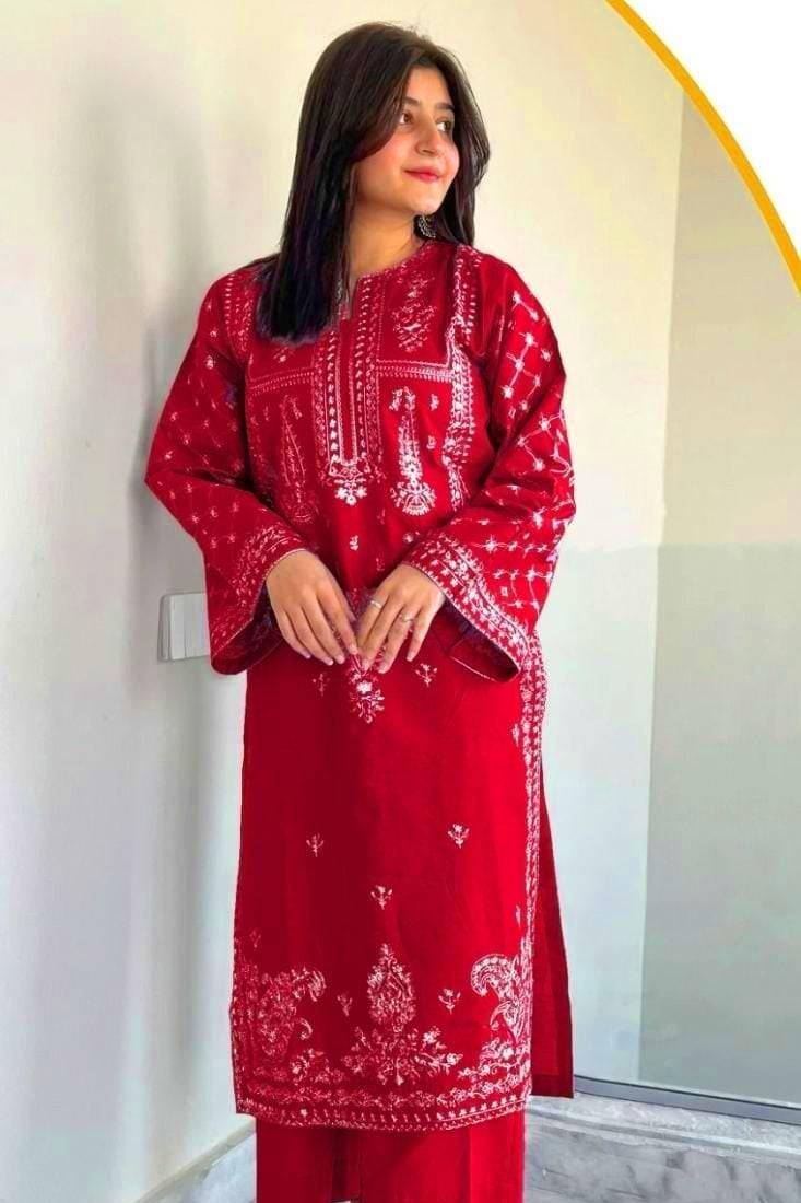 RTS |  Lawn 2PC Heavy Embroidered Suit