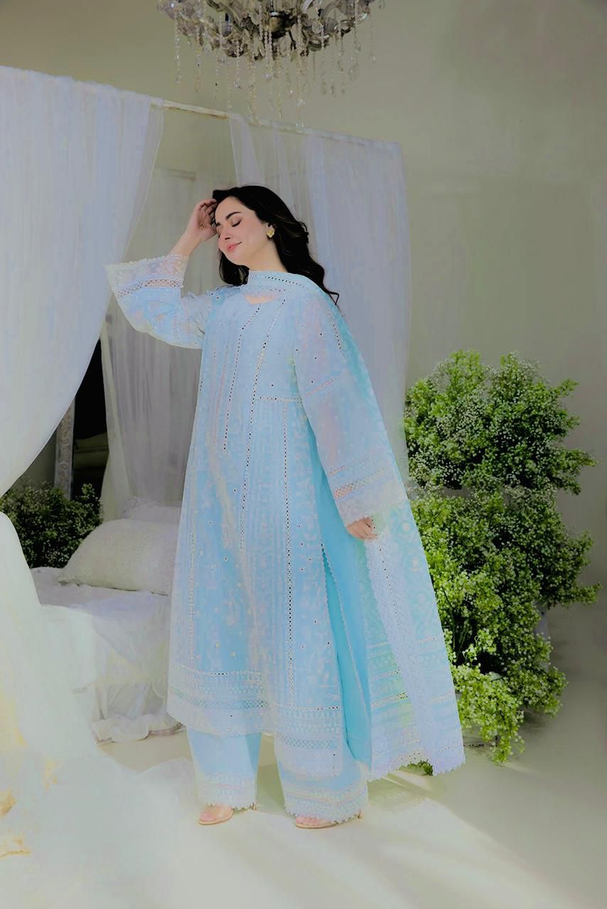RTS | Luxury Embroidered 3-Piece Airjet Lawn