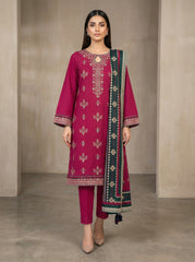 RTS | Lawn 3PC Heavy Embroidered Suit with Swiss Voile Dupatta