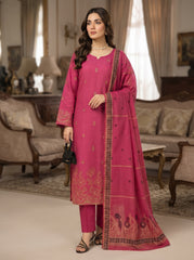 RTS | Bana Dora Lawn 3PC Heavy Embroidered Suit with Jacquard Dupatta