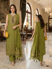RTS | Bana Dora Lawn 3PC Heavy Embroidered Suit with Jacquard Dupatta