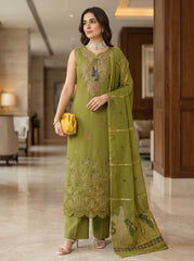 RTS | Bana Dora Lawn 3PC Heavy Embroidered Suit with Jacquard Dupatta