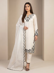 RTS | 3PC Heavy Embroidered Suit with Digital Printed Dupatta