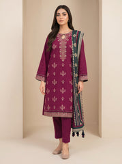 RTS | 3PC Heavy Embroidered Suit with Digital Printed Dupatta