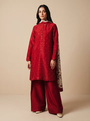 RTS | 3PC Heavy Embroidered Suit with Digital Printed Dupatta