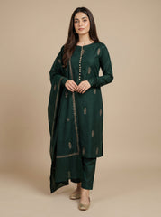 RTS | 3PC Heavy Embroidered Suit with Digital Printed Dupatta