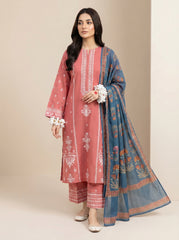 RTS | 3PC Heavy Embroidered Suit with Digital Printed Dupatta