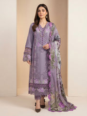 RTS | Lawn 3PC Chikankari Heavy Embroidered Suit with Voile Dupatta