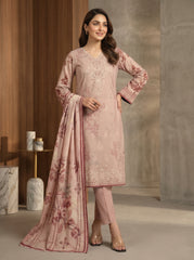 RTS | 3PC Digital Printed Heavy Embroidered Suit with With Digital Printed Dupatta