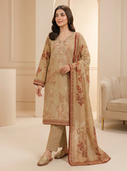 RTS | 3PC Digital Printed Heavy Embroidered Suit with With Digital Printed Dupatta