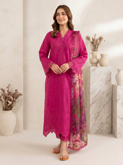 RTS | 3PC Chikankari Heavy Embroidered Suit with Digital Printed Dupatta