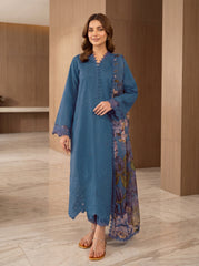 RTS | 3PC Chikankari Heavy Embroidered Suit with Digital Printed Dupatta