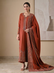 RTS | 3PC Heavy Embroidered Suit with Bamber Chiffon Dupatta
