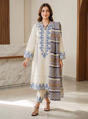 RTS | 3PC Heavy Embroidered Suit with Swiss Voile Dupatta