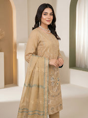 RTS | 3PC Heavy Embroidered Suit with Jacquard Barosha Dupatta