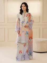 RTS | 3PC Digital Printed Suit with Chikankari Embroidery