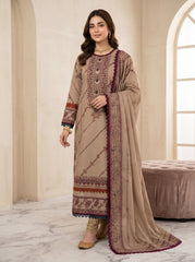 RTS | 3PC Embroidered Suit with Digital Print Voile Dobby Dupatta