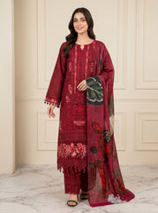 RTS | 3PC Heavy Embroidered Suit with Monar Printed Dupatta