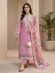 RTS | 3pc Heavy Embroidered Suit with Chiffon Printed Dupatta