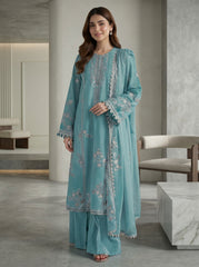 RTS | 3PC Heavy Embroidered Suit with Bamber Chiffon Dupatta