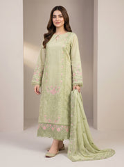 RTS | 3PC Heavy Embroidered Suit with Bamber Chiffon Dupatta