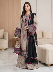 RTS | 3PC Heavy Embroidered Suit with Indian Chiffon Dupatta