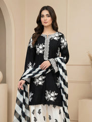 RTS | Pure Lawn 3pcs DIGITAL PRINT VOIL DOBBY DUPATTA