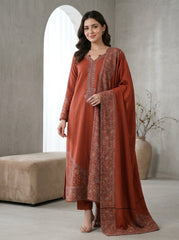 RTS | 3PC Heavy Embroidered Suit with Bamber Chiffon Dupatta