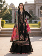 RTS | 3PC Heavy Embroidered Suit with Voile Dupatta