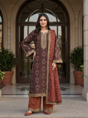 RTS | 3PC Digital Printed Suit with Ready-to-Wear Lace Dupatta