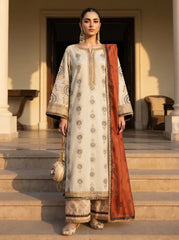 RTS | 3PC Digital Printed Suit with Ready-to-Wear Lace Dupatta