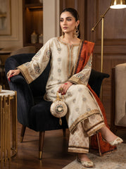 RTS | 3PC Digital Printed Suit with Ready-to-Wear Lace Dupatta