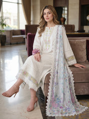 RTS | 3PC Heavy Embroidered Suit with Voile Dupatta